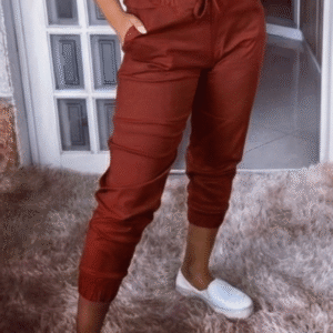 Calça Lisa Clochard de Bengaline com Laço